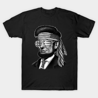Abraham Lincoln portrait American flag T-Shirt